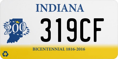 IN license plate 319CF