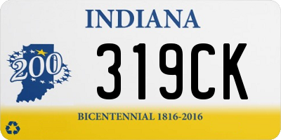 IN license plate 319CK