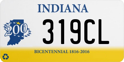 IN license plate 319CL