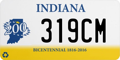 IN license plate 319CM