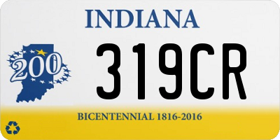 IN license plate 319CR