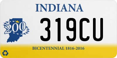 IN license plate 319CU