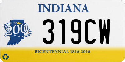 IN license plate 319CW