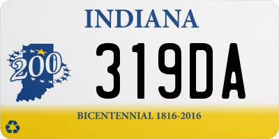 IN license plate 319DA