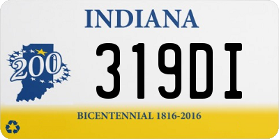 IN license plate 319DI