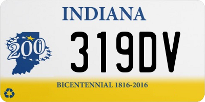 IN license plate 319DV