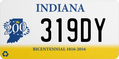 IN license plate 319DY