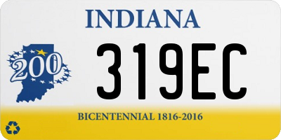 IN license plate 319EC