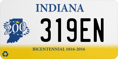 IN license plate 319EN