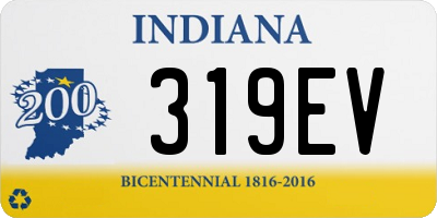 IN license plate 319EV