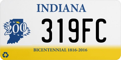 IN license plate 319FC