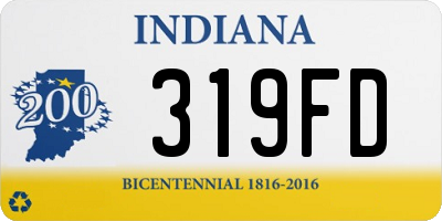 IN license plate 319FD