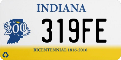 IN license plate 319FE