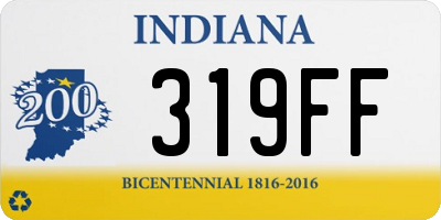 IN license plate 319FF