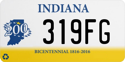 IN license plate 319FG