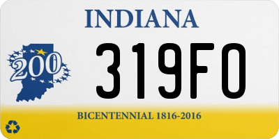 IN license plate 319FO