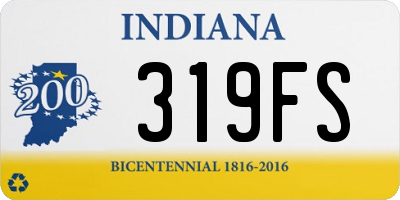 IN license plate 319FS