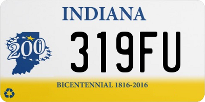 IN license plate 319FU