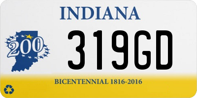 IN license plate 319GD