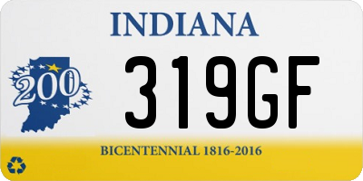 IN license plate 319GF