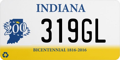 IN license plate 319GL