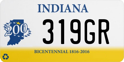 IN license plate 319GR