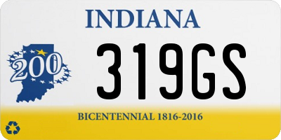 IN license plate 319GS