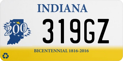 IN license plate 319GZ