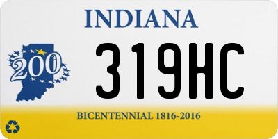 IN license plate 319HC