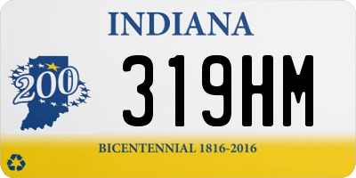 IN license plate 319HM