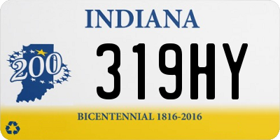 IN license plate 319HY