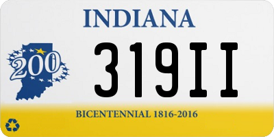 IN license plate 319II