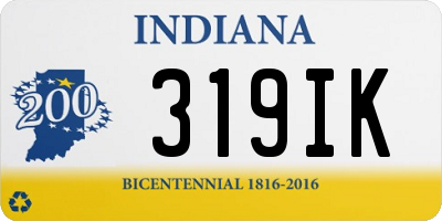 IN license plate 319IK