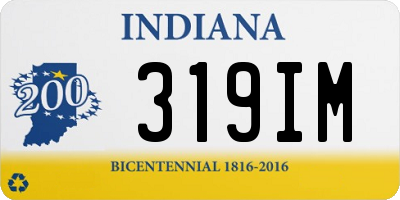 IN license plate 319IM