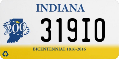 IN license plate 319IO