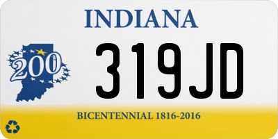 IN license plate 319JD