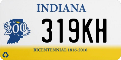 IN license plate 319KH