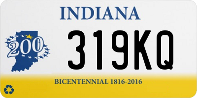 IN license plate 319KQ