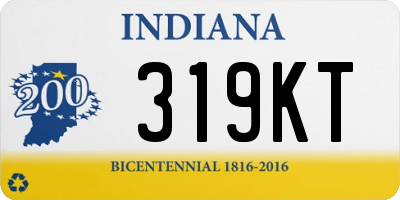 IN license plate 319KT