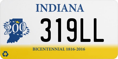 IN license plate 319LL