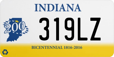 IN license plate 319LZ