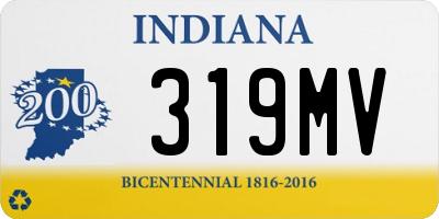 IN license plate 319MV