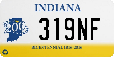 IN license plate 319NF