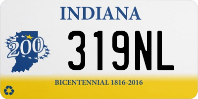 IN license plate 319NL