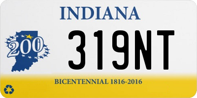 IN license plate 319NT