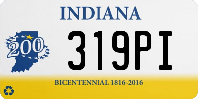IN license plate 319PI