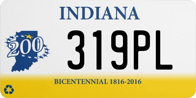 IN license plate 319PL