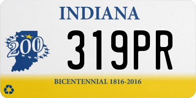 IN license plate 319PR