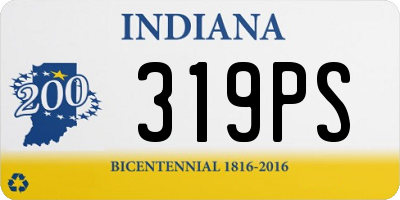 IN license plate 319PS