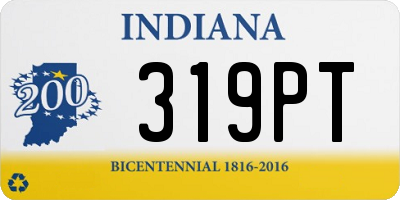 IN license plate 319PT